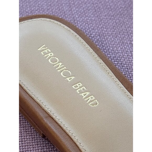 Veronica Beard Via Slides in Honey Cognac 6.5 Womens Sandals - Picture 9 of 16